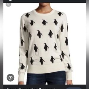 French Connection Penguin Print Sweater